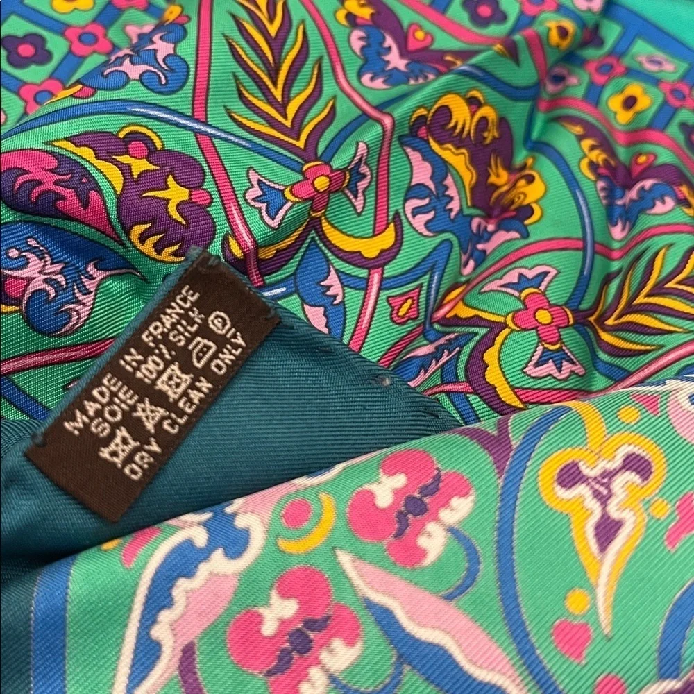 HERMES CIELS BYZANTINS Silk Scarf Authentic